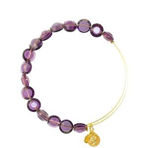 Alex and Ani Luxe Amethyst Gold Bracelet